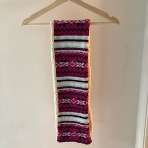 Little Girls Fleece-Lined Faire Isle Scarf